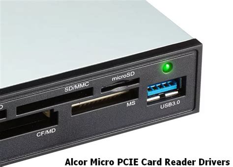 alcor smart card reader driver|alcor card reader windows 10.